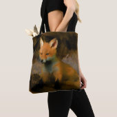 Little Baby Fox Cub Portret Tote Bag (Dichtbij)