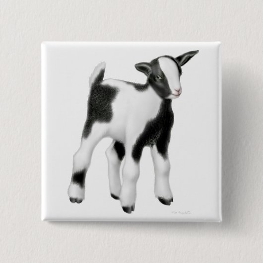 Little Baby Goat Pin Vierkante Button 5,1 Cm (Voorkant)