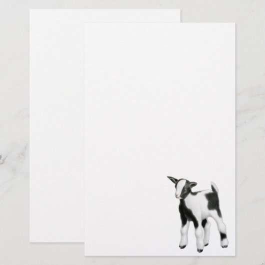 Little Baby Goat Stationery Briefpapier (Voorkant / Achterkant)