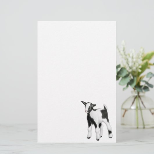 Little Baby Goat Stationery Briefpapier (Staand voorkant)