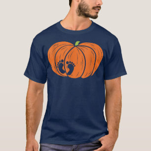 Little Baby Pumpkin Halloween Pregnancy Announceme T-shirt