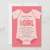 Little Baby shower Invitation - Meisje Kaart (Voorkant)