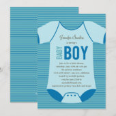 Little Baby shower Invitation - Meisje Kaart (Voorkant / Achterkant)