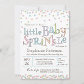 Little Baby Sprinkle Confetti Shower Invitation Kaart (Voorkant)