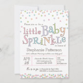 Little Baby Sprinkle Confetti Shower Invitation Kaart (Voorkant)