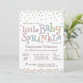 Little Baby Sprinkle Confetti Shower Invitation Kaart (Staand voorkant)