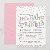 Little Baby Sprinkle Confetti Shower Invitation Kaart (Voorkant / Achterkant)