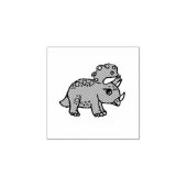 Little Baby Triceratops Dinosaur Rubberstempel (Afrduk)