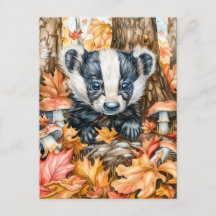 Little Badger in de herfst bladeren