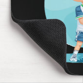 Little Badminton Player Shuttle Game voor jongens Muismat (Hoek)