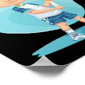 Little Badminton Player Shuttle Game voor jongens Poster (Hoek)