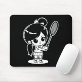 Little Badmintonist Cartoon Shuttle Muismat (Met muis)