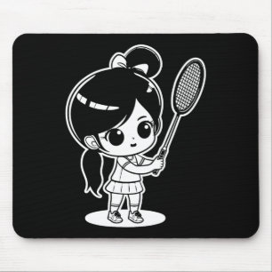 Little Badmintonist Cartoon Shuttle Muismat