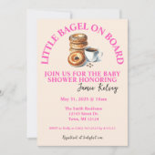 Little Bagel aan boord Baby shower Invitation Kaart (Voorkant)