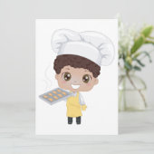 Little Baker Cook Invitation Kaart (Staand voorkant)