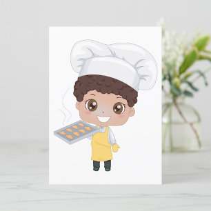 Little Baker Cook Invitation Kaart