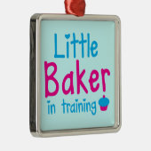 Little BAKER in training Metalen Ornament (Rechts)