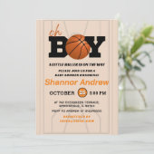 Little Baller is op weg Basketbal Baby shower Kaart (Staand voorkant)