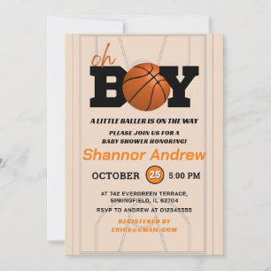 Little Baller is op weg Basketbal Baby shower Kaart