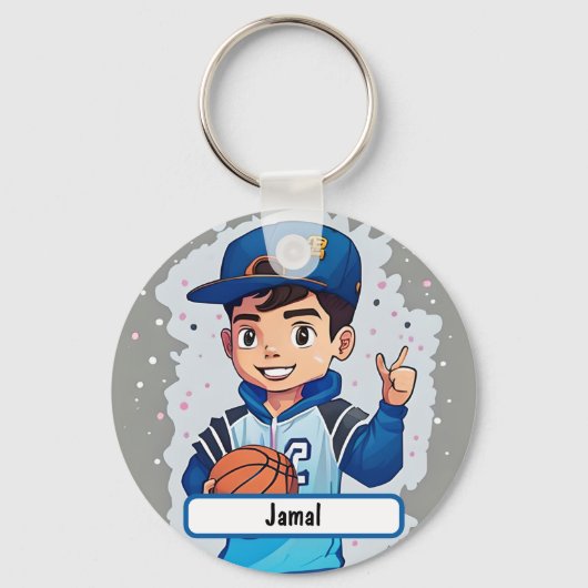 Little Baller Sleutelhanger with Custom Nametag (Voorkant)