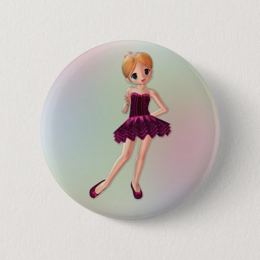 Little Ballerina 2 Ronde Button 5,7 Cm (Voorkant)