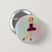 Little Ballerina 2 Ronde Button 5,7 Cm (Voorkant /achterkant)