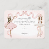 Little Ballerina Baby shower Luier Raffle Insert Informatiekaartje (Voorkant)