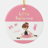 Little Ballerina Ballet Name and Photo Kerstmis Keramisch Ornament (Voorkant)