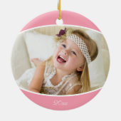 Little Ballerina Ballet Name and Photo Kerstmis Keramisch Ornament (Achterkant)