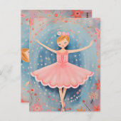 Little Ballerina Briefkaart (Voorkant / Achterkant)