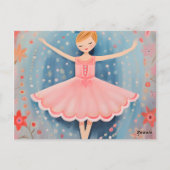 Little Ballerina Briefkaart (Achterkant)