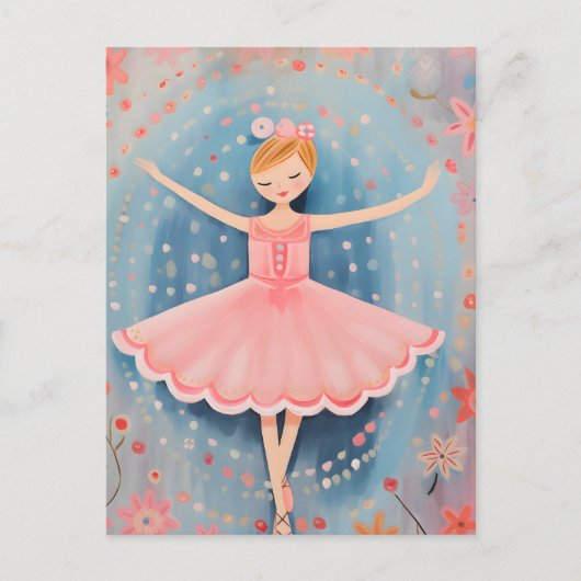 Little Ballerina Briefkaart (Voorkant)