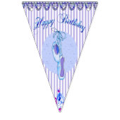 "Little Ballerina" Bunting - Happy Birthday. Vlaggetjes (Eerste vlag)