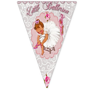 "Little Ballerina" Bunting - Happy Birthday. Vlaggetjes