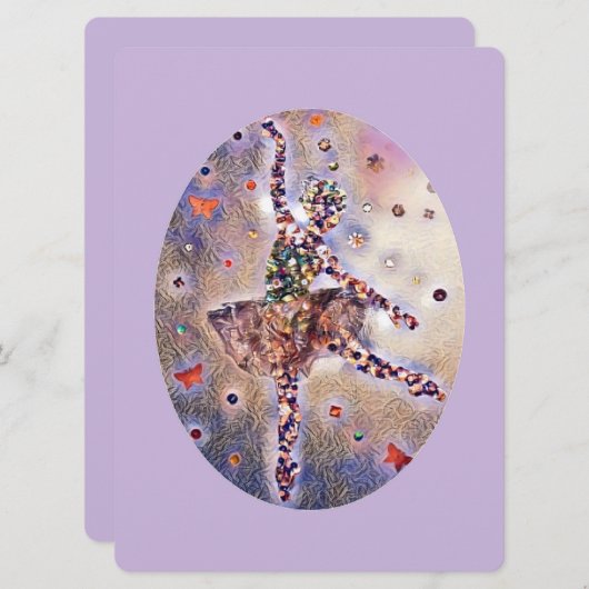 Little Ballerina Cute Dance Show Overweging Programmakaart (Voorkant / Achterkant)