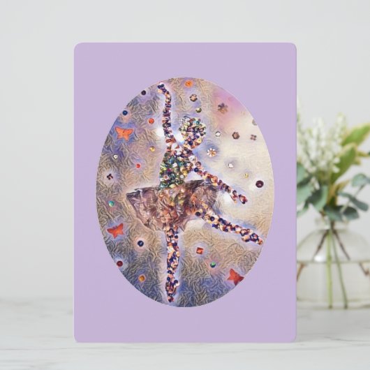 Little Ballerina Cute Dance Show Overweging Programmakaart (Staand voorkant)