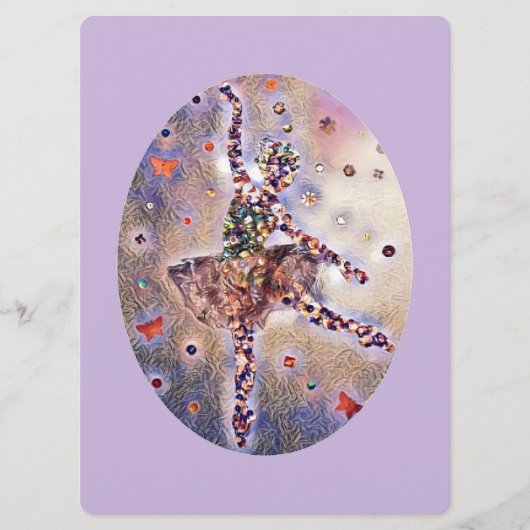 Little Ballerina Cute Dance Show Overweging Programmakaart (Voorkant)