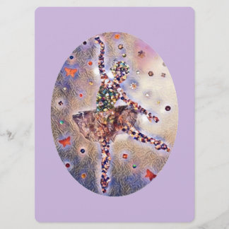 Little Ballerina Cute Dance Show Overweging Programmakaart