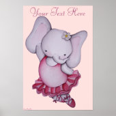Little Ballerina Elephant Poster for Children (Voorkant)