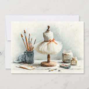 Little Ballerina – Franse Studio Verjaardagsfeest Kaart