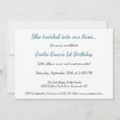 Little Ballerina – Franse Studio Verjaardagsfeest Kaart (Achterkant)