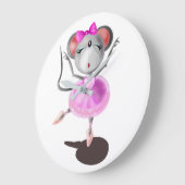 Little Ballerina Mouse Ballet Dancer - Uw kleur Grote Klok (Hoek)