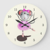 Little Ballerina Mouse Grote Klok (Voorkant)
