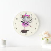 Little Ballerina Mouse Grote Klok (Huis)