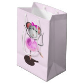 Little Ballerina Mouse Medium Cadeauzakje (Achterkant Gekanteld)