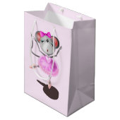 Little Ballerina Mouse Medium Cadeauzakje (Voorkant Gekanteld)