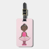 Little Ballerina Personalized Tutu Ballet Dancer Bagagelabel (Voorkant verticaal)
