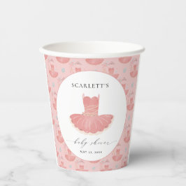 Little Ballerina Pink Tutu Baby shower Papieren Bekers