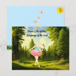 Little Ballerina Quote Briefkaart