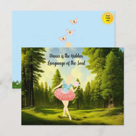 Little Ballerina Quote Briefkaart (Voorkant / Achterkant)
